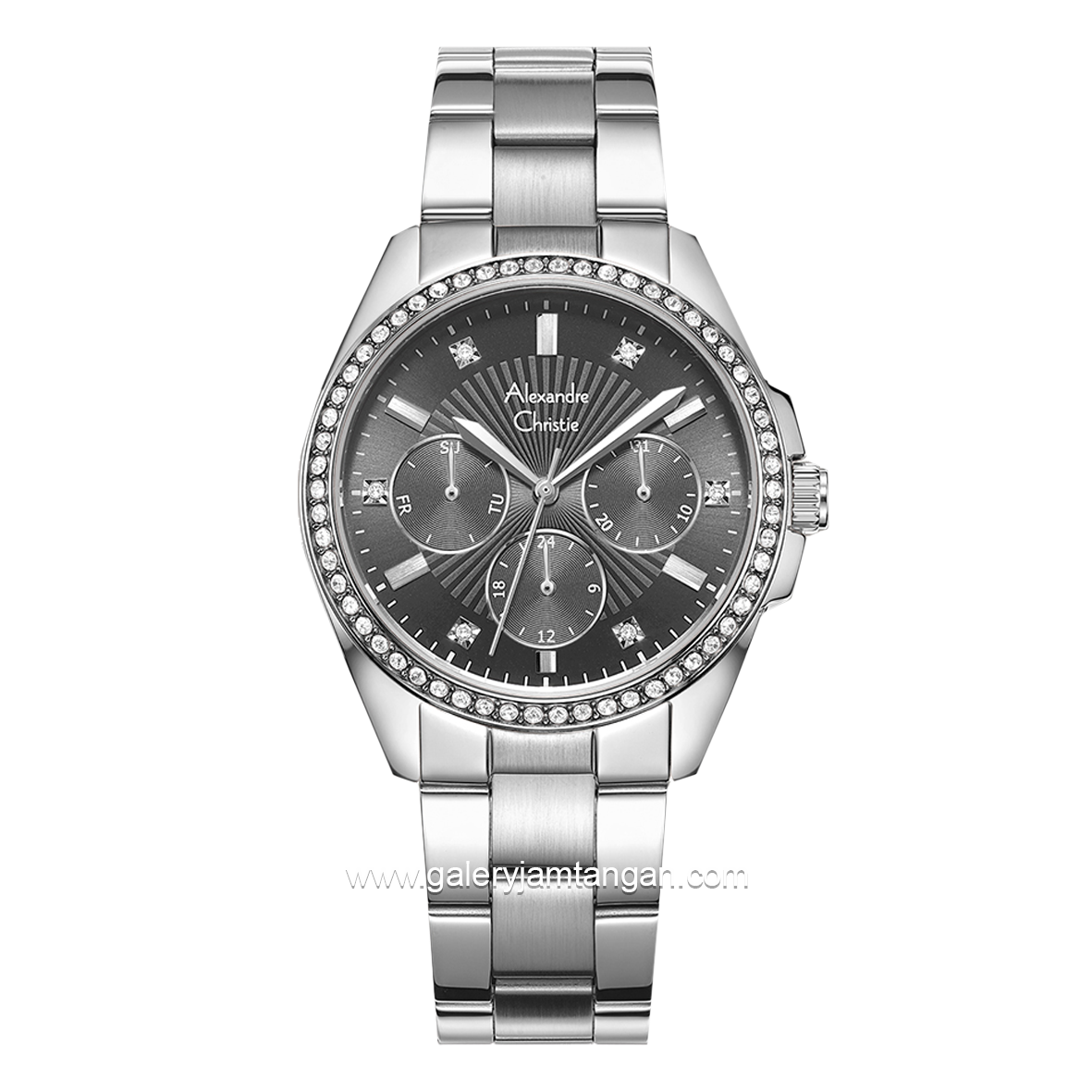 Alexandre Christie AC 2A49 BF Silver Dial Black Stainless Steel