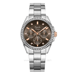 Alexandre Christie AC 2A49 BF Silver Dial Brown Stainless Steel