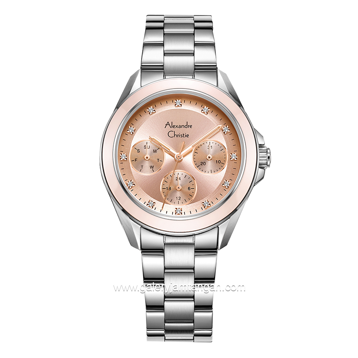 Alexandre Christie AC 2A50 BF Silver Dial Peach Stainless Steel