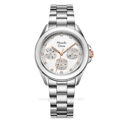 Alexandre Christie Passion AC 2A50 BF Silver Rosegold Multifunction Stainless Steel Strap