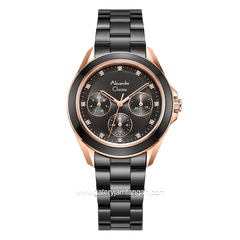 Alexandre Christie AC 2A50 BF Black Rosegold Stainless Steel