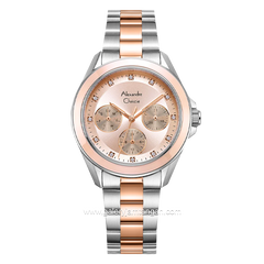 Alexandre Christie Passion AC 2A50 BF Silver Combinasi Rosegold Multifunction Stainless Steel Strap