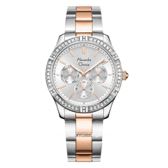 Alexandre Christie AC 2A51 BF Silver Combinasi Multifunction Stainless Steel Strap