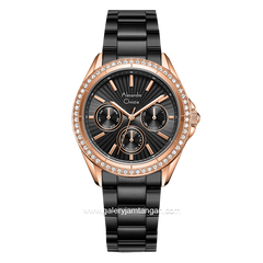 Alexandre Christie AC 2A52 BF Multifunction Black Rosegold Stainless Steel