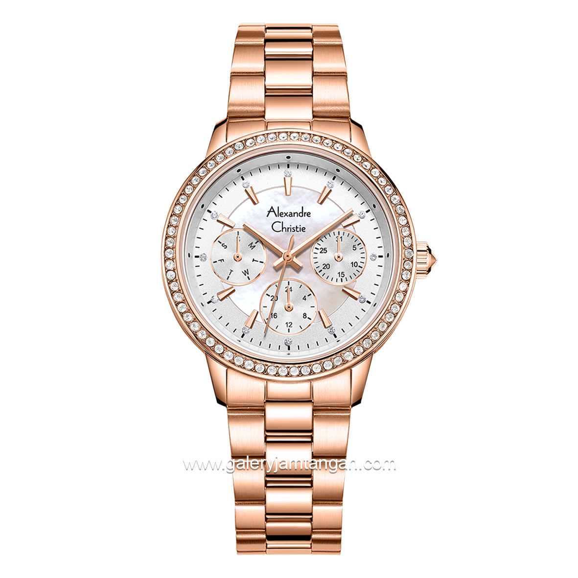 Alexandre Christie AC 2A53 BF Rosegold Dial White Stainless Steel