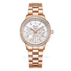 Alexandre Christie AC 2A53 BF Rosegold Dial White Stainless Steel