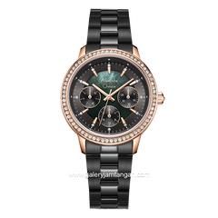 Alexandre Christie AC 2A53 BF Black Rosegold Stainless Steel