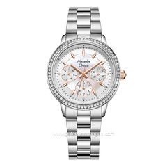 Alexandre Christie AC 2A53 BF Silver Dial White Stainless Steel