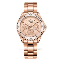 Alexandre Christie AC 2A54 Rosegold Dial Rose Gold MOP Multifunction Stainless Steel Strap
