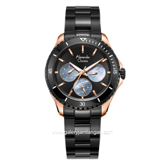 Alexandre Christie AC 2A54 Blue Rosegold Multifunction Stainless Steel Strap