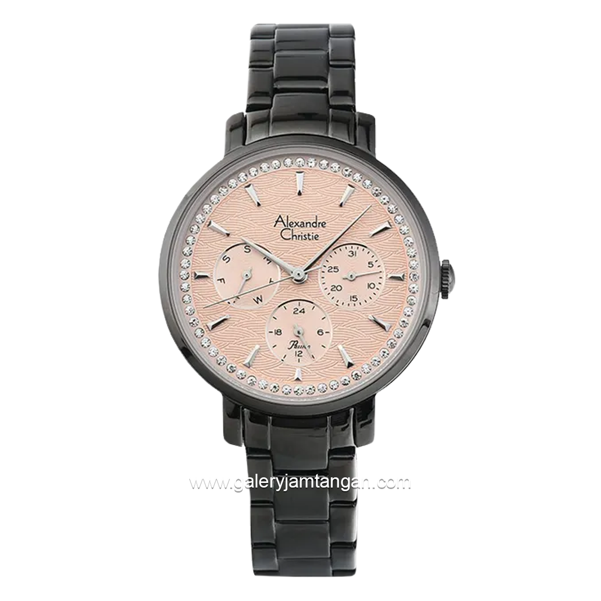 Alexandre Christie AC 2A56 BF Black Dial Cream Stainless Steel
