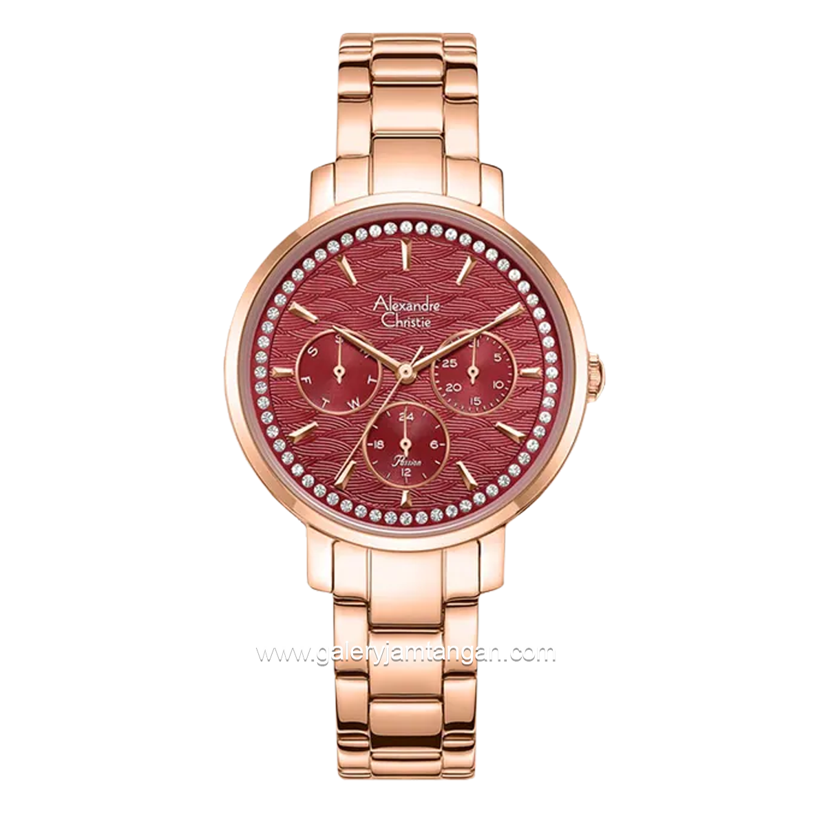 Alexandre Christie AC 2A56 BF Rosegold Dial Red Stainless Steel
