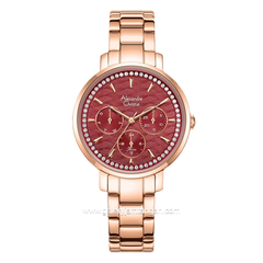 Alexandre Christie AC 2A56 BF Rosegold Dial Red Stainless Steel