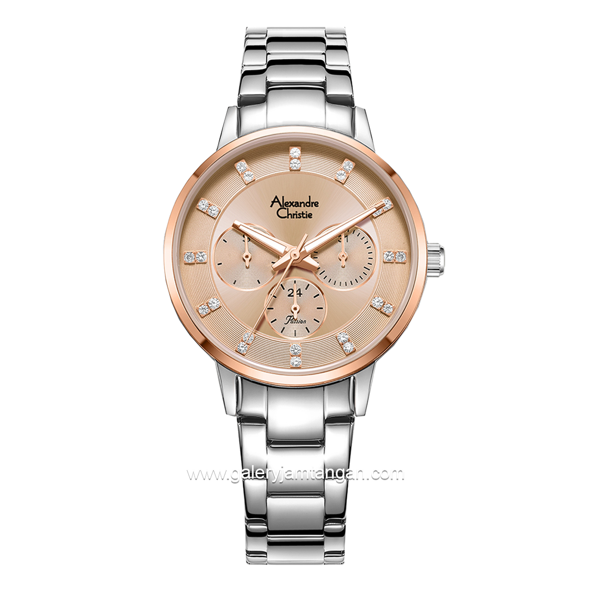 Alexandre Christie AC 2A57 BF Silver Dial Rosegold Stainless Steel