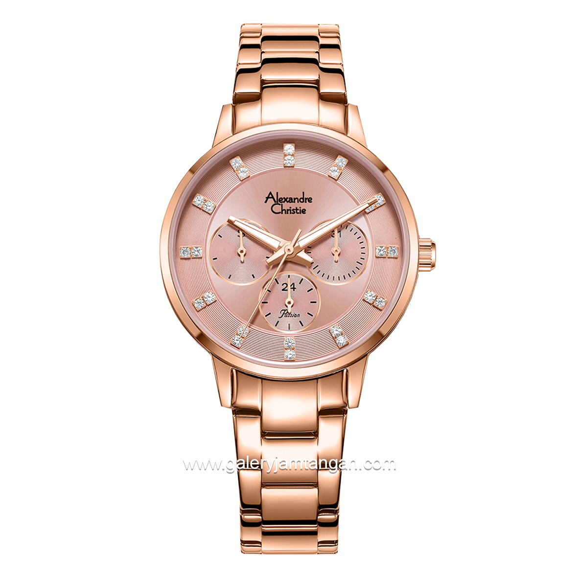 Alexandre Christie AC 2A57 BF Rosegold Dial Pink Stainless Steel