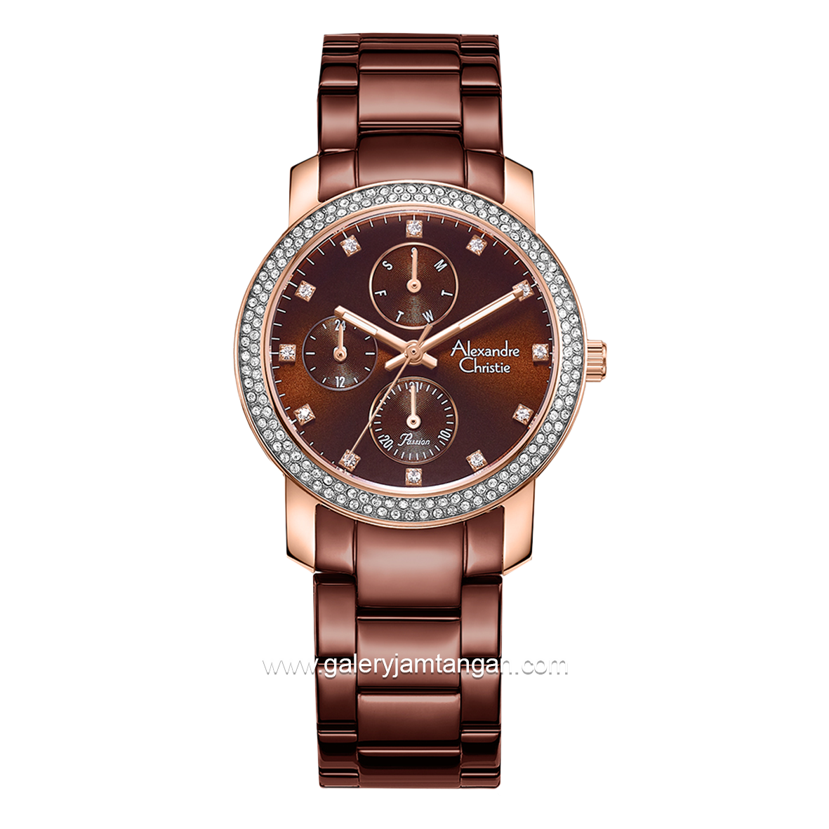 Alexandre Christie AC 2A61 BF Brown Rosegold Stainless Steel