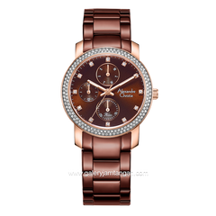 Alexandre Christie AC 2A61 BF Brown Rosegold Stainless Steel