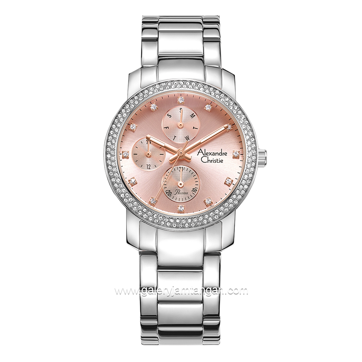 Alexandre Christie AC 2A61 BF Silver Dial Pink Stainless Steel