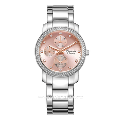 Alexandre Christie AC 2A61 BF Silver Dial Pink Stainless Steel