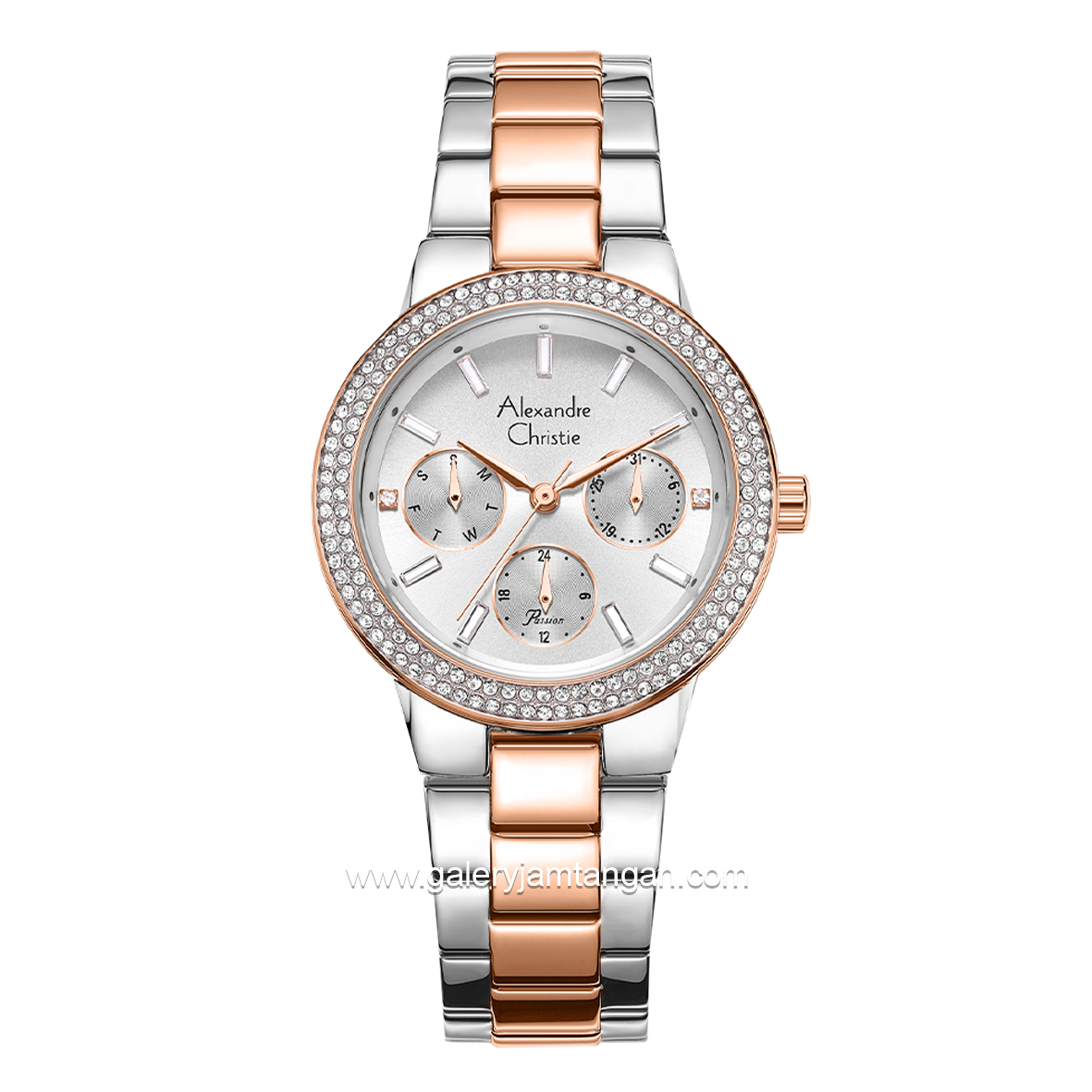 Alexandre Christie AC 2A63 BF Silver Combinasi Rosegold Stainless Steel