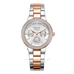 Alexandre Christie AC 2A63 BF Silver Combinasi Rosegold Stainless Steel