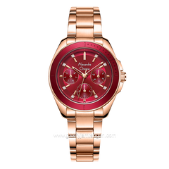 Alexandre Christie AC 2A68 BF Red Rosegold Stainless Steel