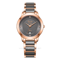 Alexandre Christie Passion AC 2A71 LD Brown Rosegold  Dual Tone Stainless Steel Strap
