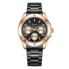 Alexandre Christie AC 2A72 BF Black Rosegold Multifunction Stainless Steel