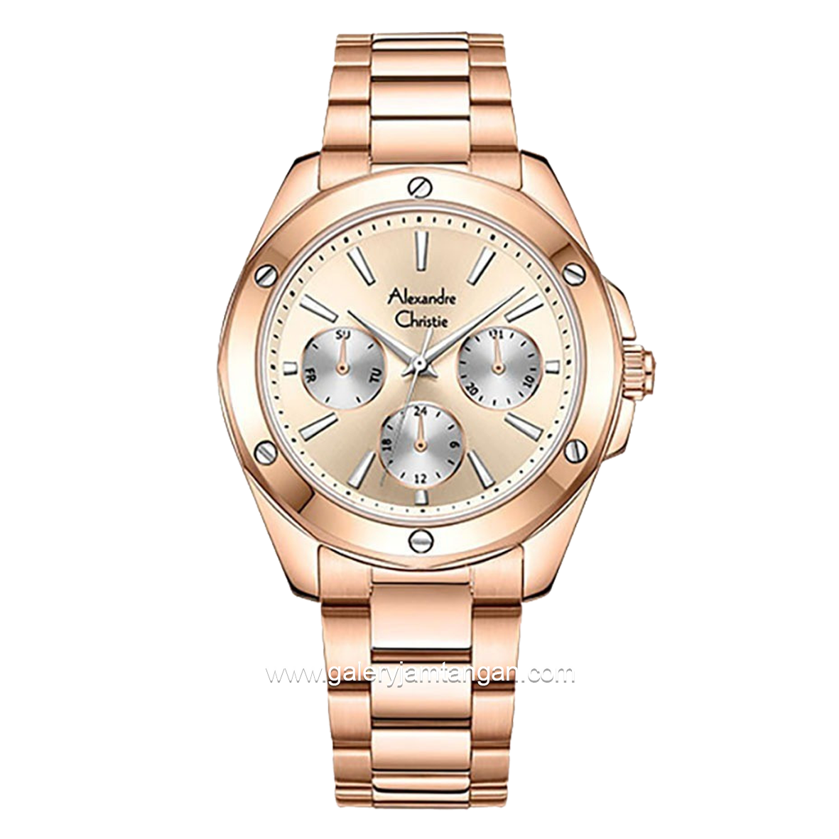 Alexandre Christie AC 2A72 BF Rosegold Multifunction Stainless Steel
