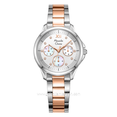 Alexandre Christie AC 2A73 BF Silver Combinasi Rosegold Multifunction Stainless Steel Strap