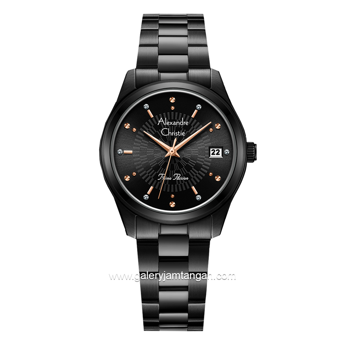 Alexandre Christie Primo Passion AC 2A75 LD Black Stainless Steel Strap