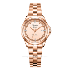 Alexandre Christie Primo Passion AC 2A76 LD Rosegold Multifunction Stainless Steel Strap