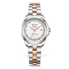 Alexandre Christie Primo Passion AC 2A76 LD Silver Combinari Rosegold Stainless Steel Strap