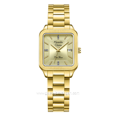 Alexandre Christie AC 2A79 LD Primo Passion Ladies Gold Dial Gold Stainless Steel Strap