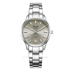 Alexandre Christie Passion AC 2A84 LD Silver Dial Cream Multifunction Stainless Steel