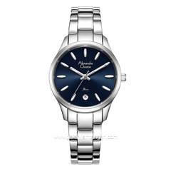 Alexandre Christie Passion AC 2A84 LD Silver Dial Blue Multifunction Stainless Steel