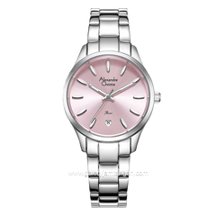 Alexandre Christie Passion AC 2A84 LD Silver Dial Pink Multifunction Stainless Steel