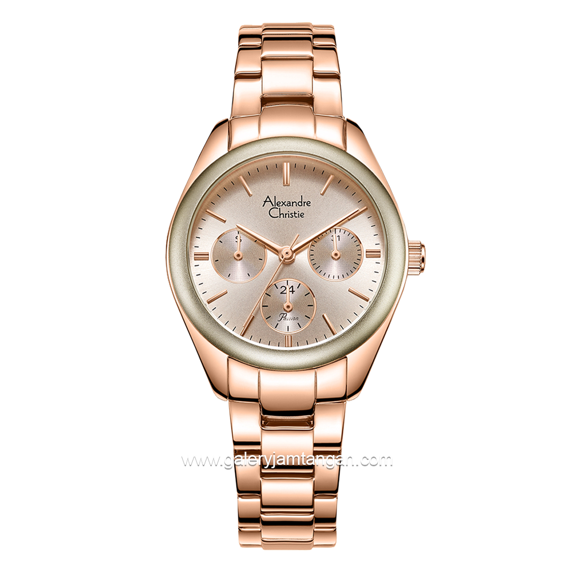 Alexandre Christie AC 2A85 BF Rosegold Multifunction Stainless Steel