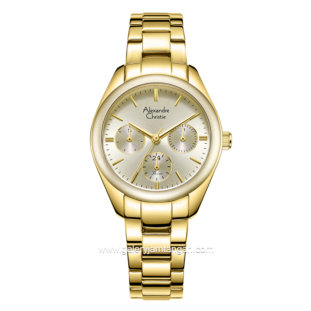 Alexandre Christie AC 2A85 BF Gold Multifunction Stainless Steel