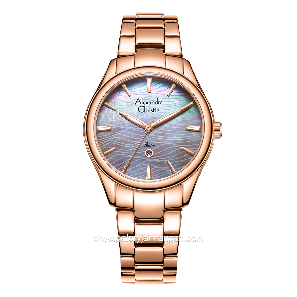 Alexandre Christie AC 2A86 LD Rosegold Dial Grey MOP Stainless Steel