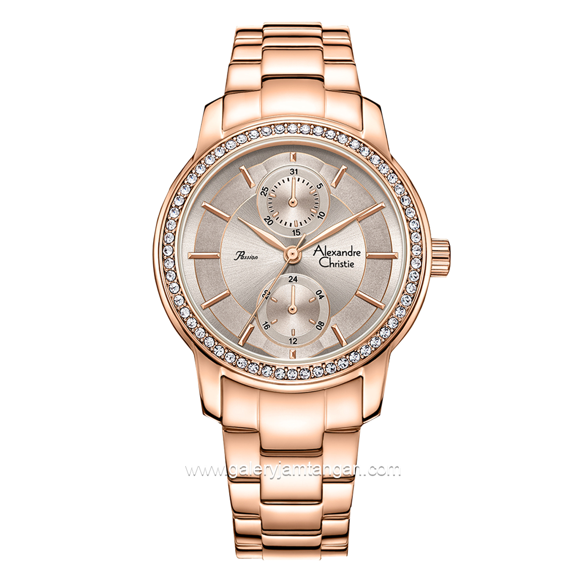 Alexandre Christie AC 2A87 BF Rosegold Dial Grey Stainless Steel