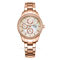 Alexandre Christie Passion AC 2A89 BF Rosegold Dial Mother Of Pearl Stainless Steel Strap