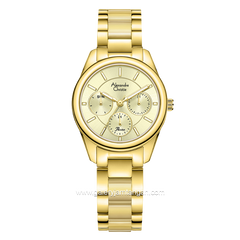 Alexandre Christie AC 2A92 BF Multifunction Ceramic Gold Stainless Steel Witch Ceramic Strap