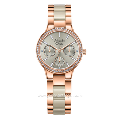 Alexandre Christie Passion AC 2A94 BF Rosegold Dual Tone Stainless Steel Acetate Strap