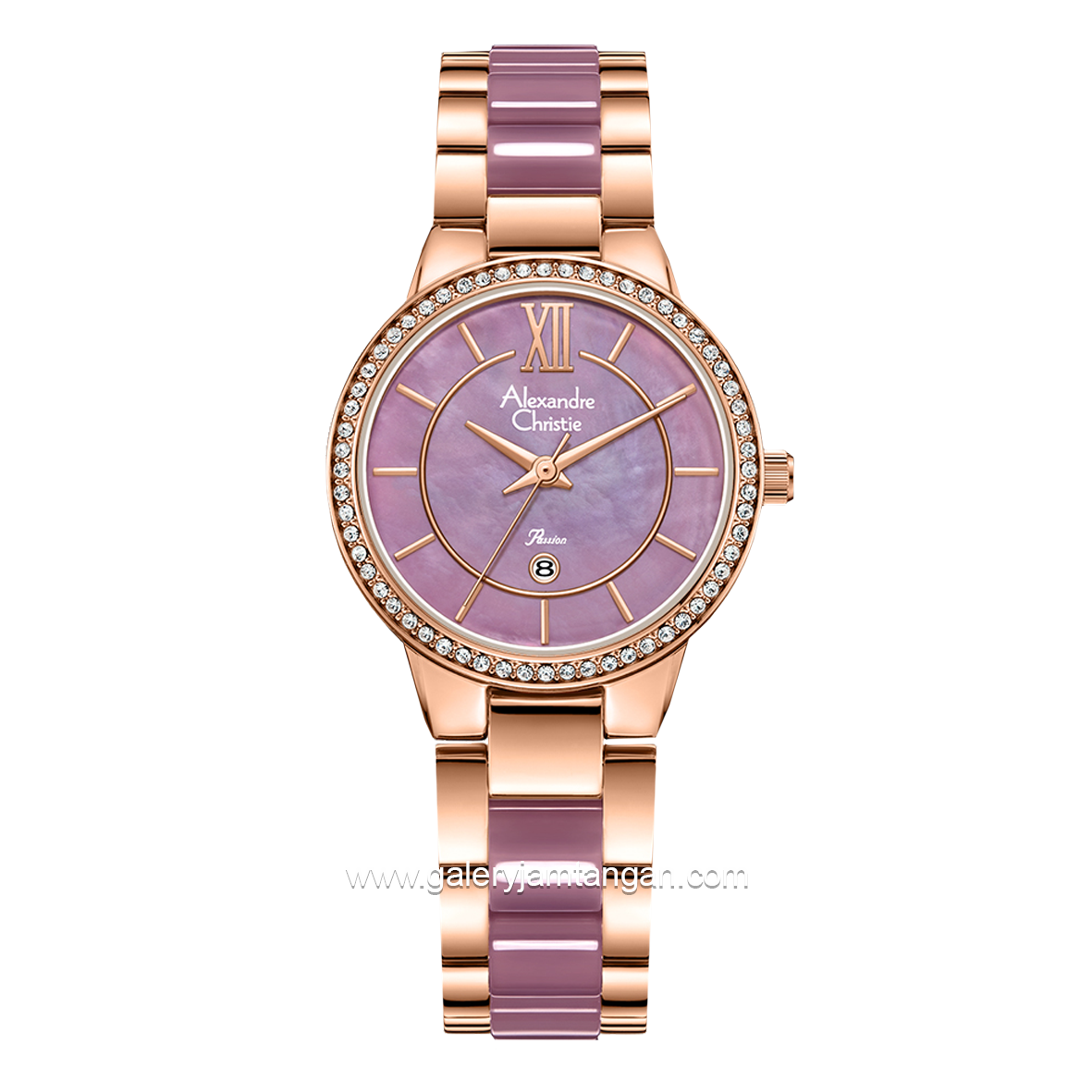 Alexandre Christie AC 2A94 LD Purple Rosegold Fiber Combinasi Stainless Steel