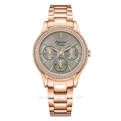 Alexandre Christie Passion AC 2A96 BF Rosegold Diak Gray Multifunction Stainless Steel Strap