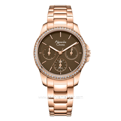 Alexandre Christie AC 2A97 BF Rosegold Dial Brown Stainless Steel