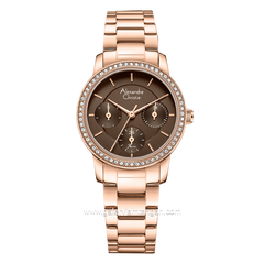 Alexandre Christie AC 2A98 BF Rosegold Dial Brown Stainless Steel