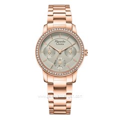 Alexandre Christie AC 2A98 BF Rosegold Dial Grey Stainless Steel
