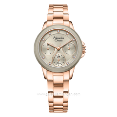 Alexandre Christie Passion AC 2A99 BF Rosegold Dial Grey Stainless Steel Strap